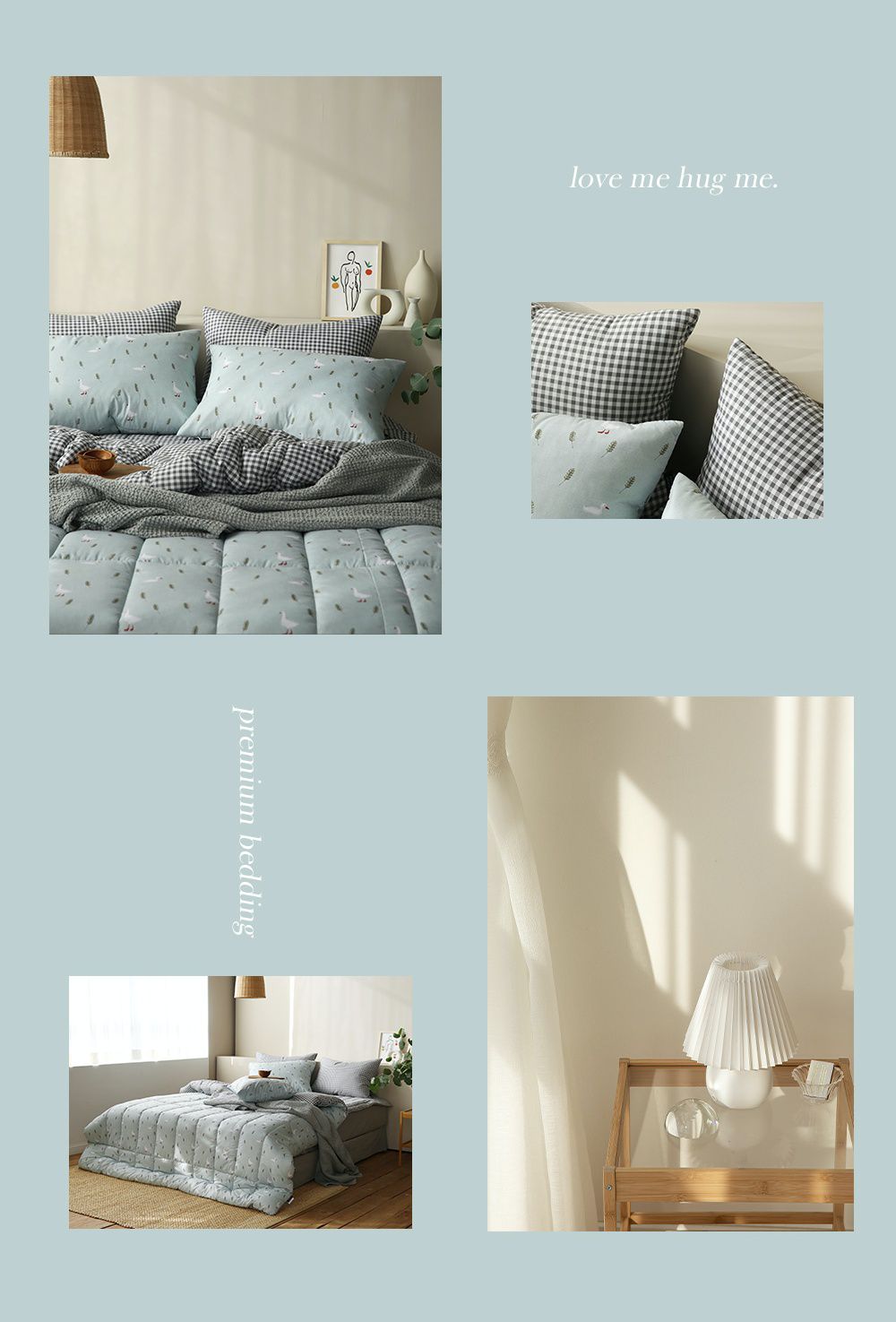 韓國 Maatila - 可水洗超細纖維桃皮感棉被-藍色鴨鴨