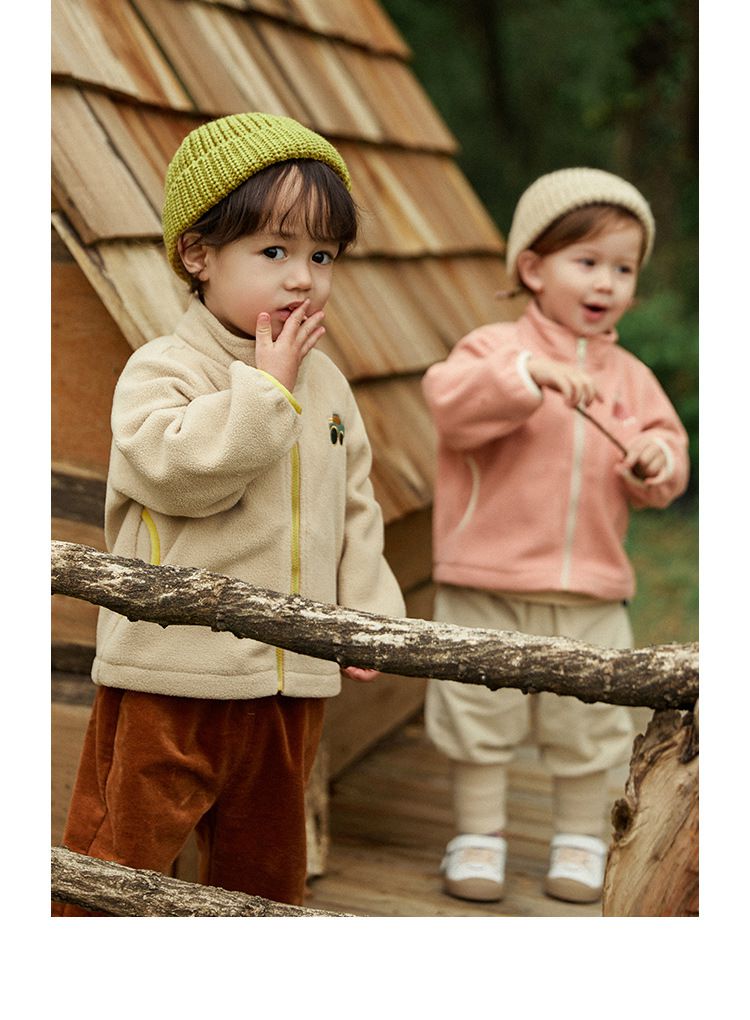 加厚拼色三合一衝鋒外套-冰淇淋雲朵-粉色