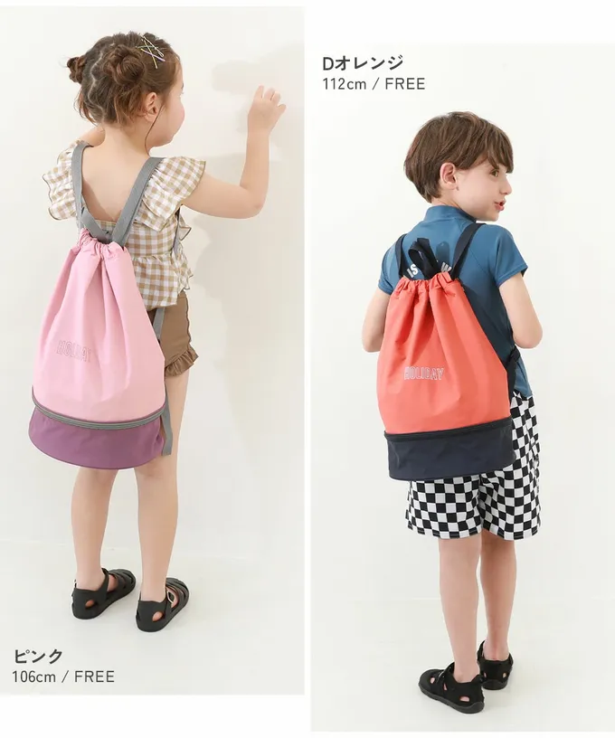 日本 devirock - 雙層設計防水便利游泳背包/水桶包-黑x黑