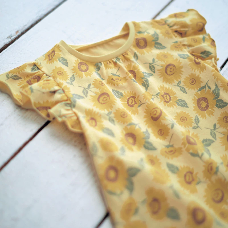 日本千趣會 - GITA 涼爽天竺棉短袖上衣-粉紅鶴-白