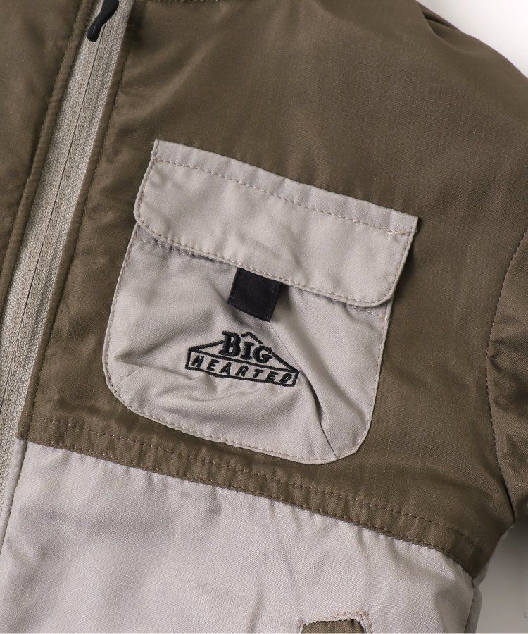 日本 BREEZE - 異材質雙面穿帥氣感外套-黑