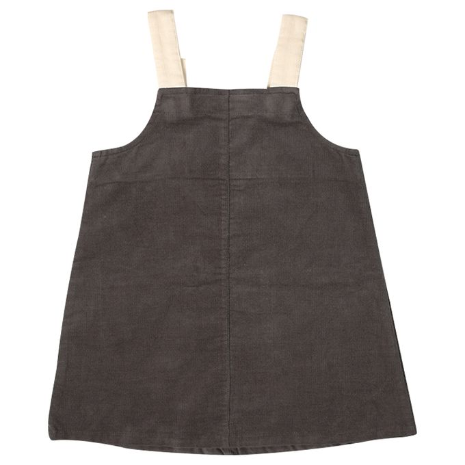 akachan honpo - 背心裙-超細燈芯絨-灰色