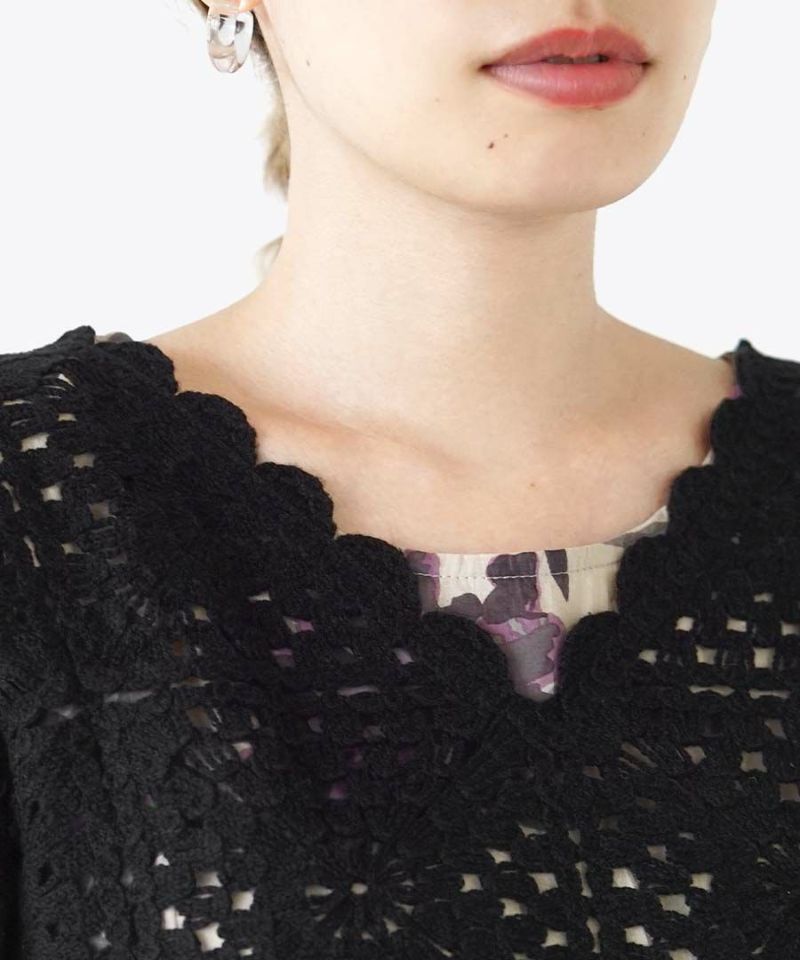 日本 zootie - 夏日清新雕花鉤針背心-白