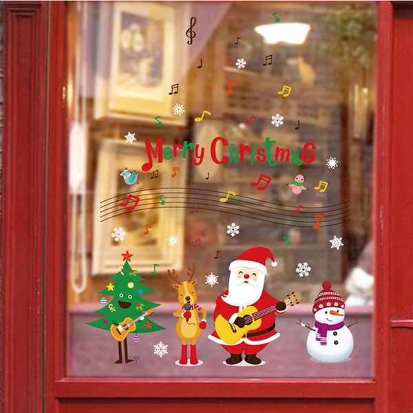 JB Design - 時尚壁貼-音樂吉他聖誕老人 (60cm*90cm)