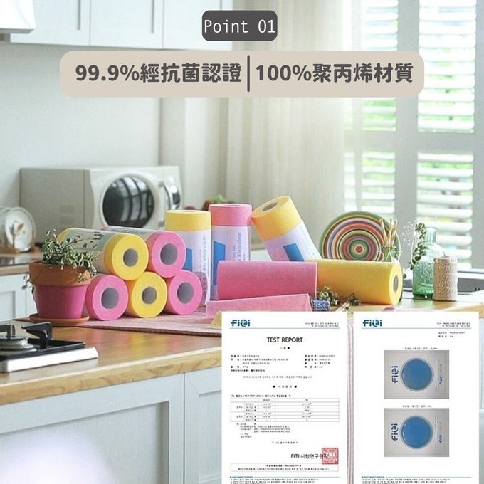 韓國Wisewipe - 拋棄式多功能菜瓜布紙巾_60入-藍 (20x22.5cm/張)