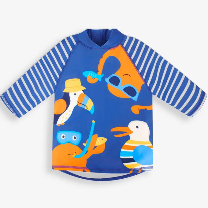 英國 JoJo Maman BeBe - 嬰幼兒/兒童兩件式防曬泳裝-夏日夥伴