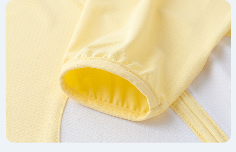 UPF50+兒童卡通連帽防曬遮陽外套-小雞-黃色