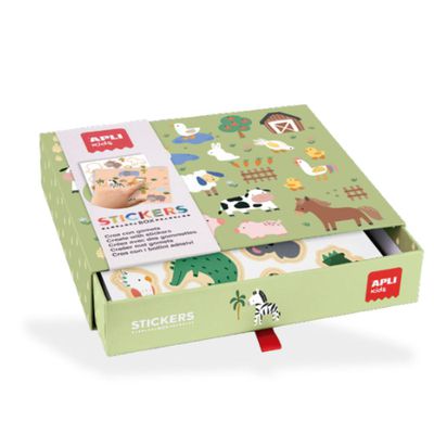 西班牙 APLI - 創意貼紙遊戲-動物們的棲息地