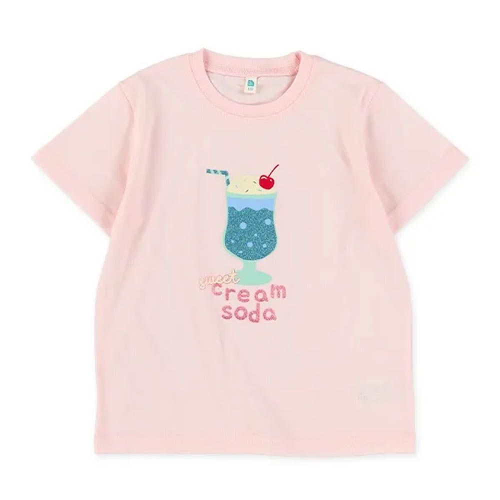 冰淇淋聖代印花短袖上衣-粉紅