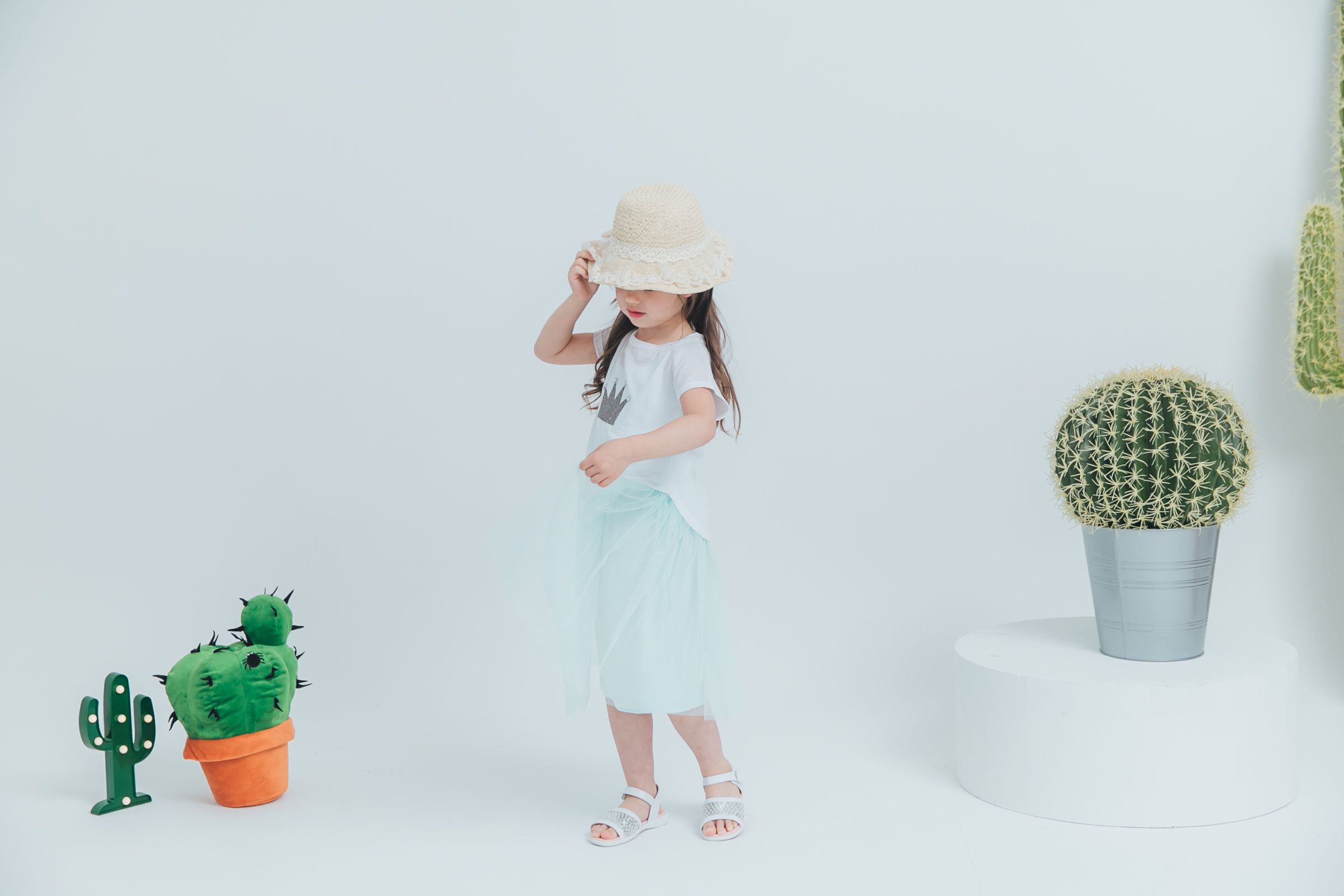 Peachy - 北鼻款*獨家訂製綿柔連身紗裙-細肩帶連身款-薄荷綠