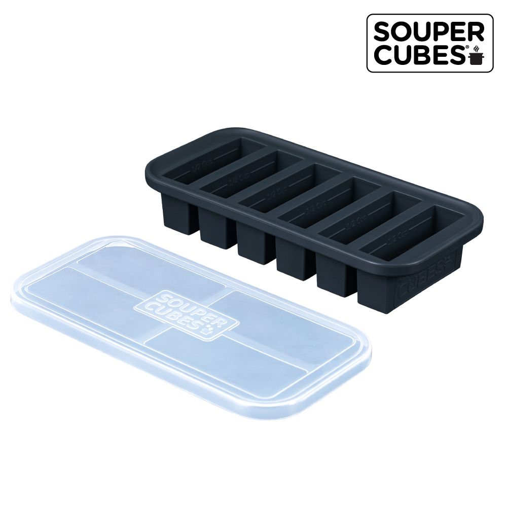 美國SOUPER CUBES - 多功能食品級矽膠保鮮盒6格_曜石灰(125ML/格)