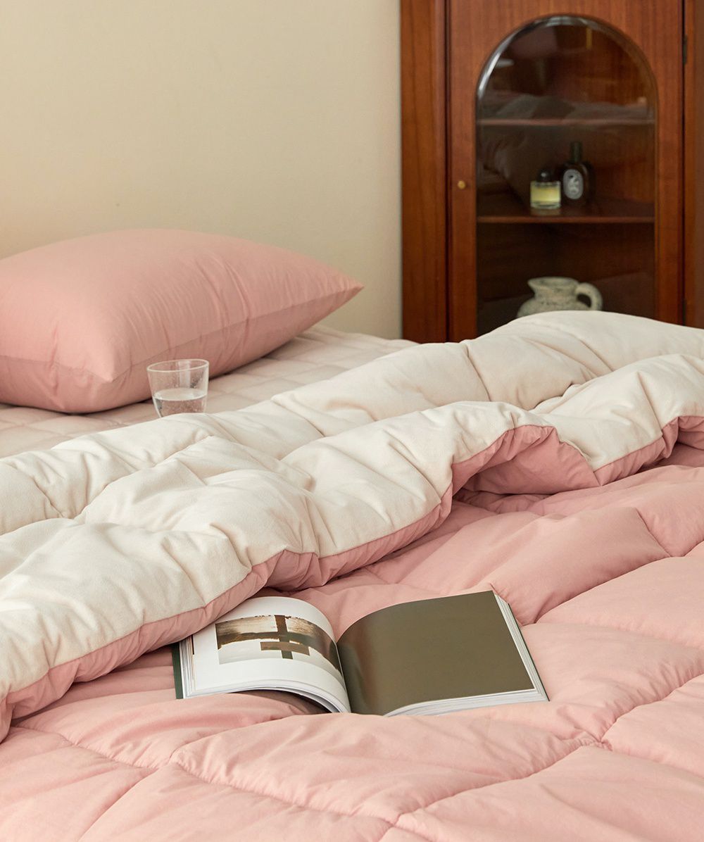 韓國 Maatila - 可水洗刷毛高密度60支棉棉被-玫瑰拿鐵