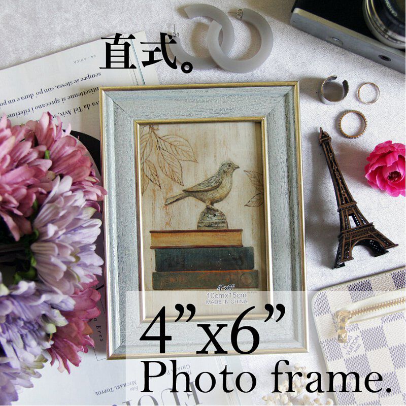 TROMSO - 加州風潮灰藍木紋4X6相框