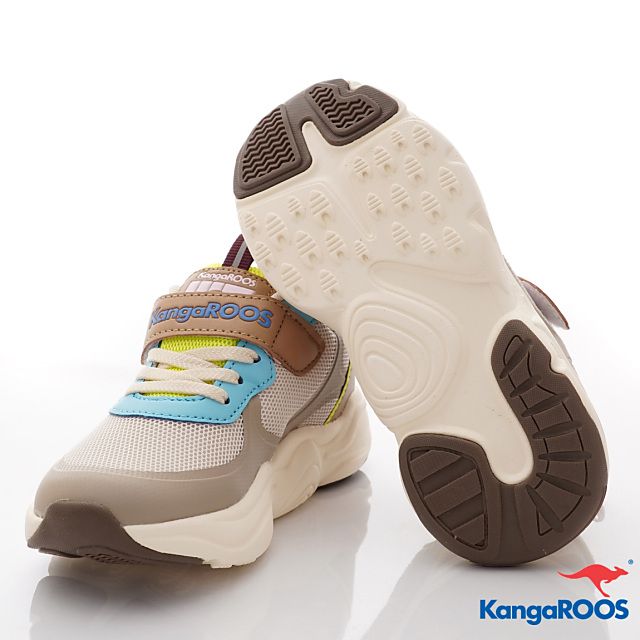 KangaROOS - 美國袋鼠 -兒童輕量老爹鞋款童鞋(中大童段)-運動鞋-卡其