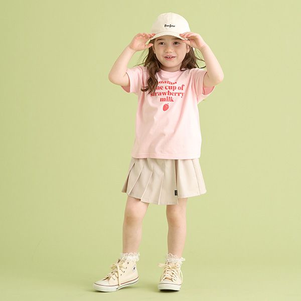 日本 Lycee mine - 可愛少女標語印花短袖上衣-黑色獨角獸