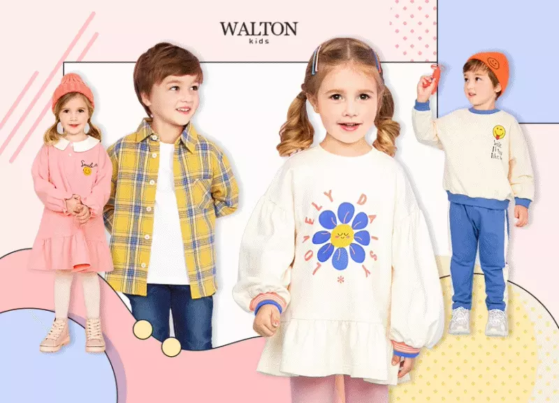 韓國 WALTON kids - 漫畫女孩荷葉裝飾上衣(附髮飾)-黑