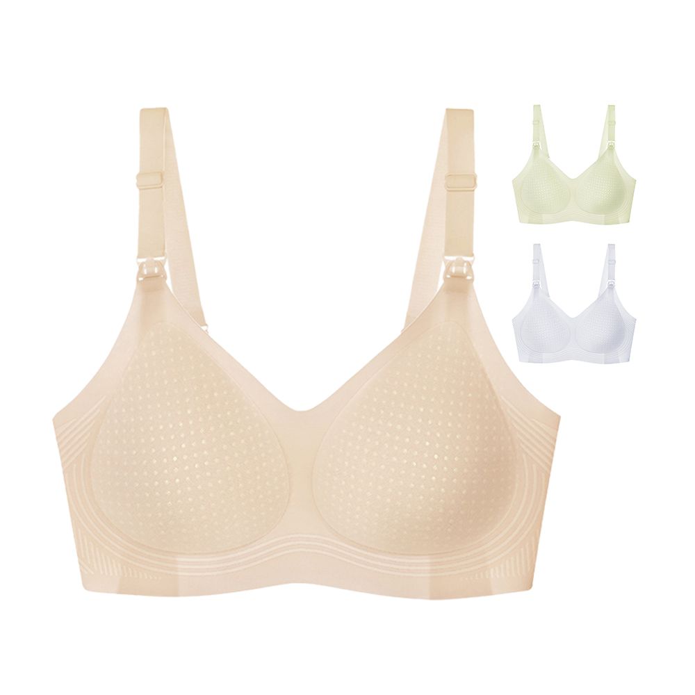 春夏透氣款果凍內衣 哺乳內衣 無鋼圈內衣  睡眠內衣-膚色