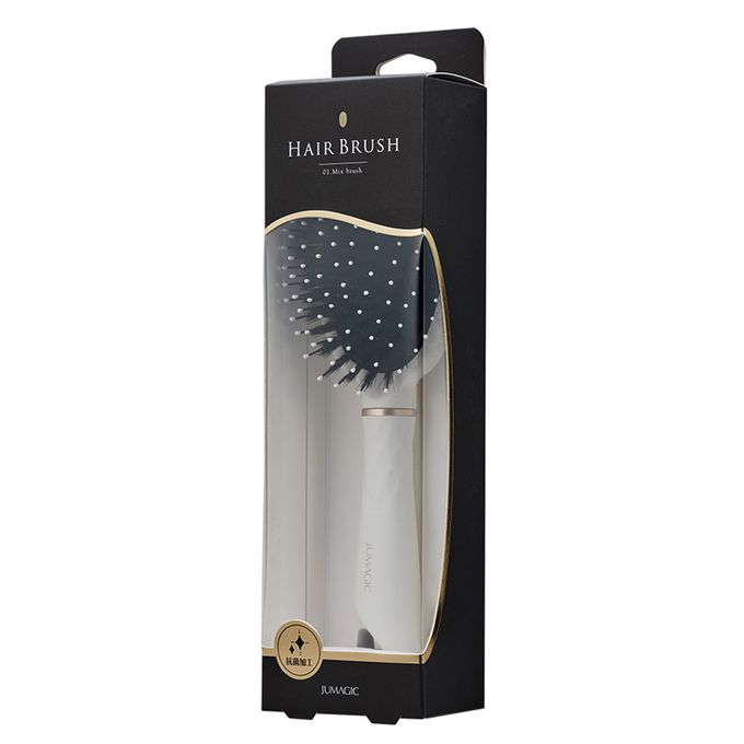 日本JUMAGIC - 混鬃氣墊橢圓梳(白)