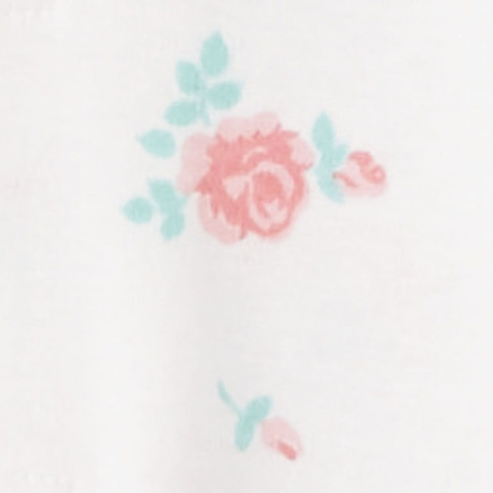 日本 Combi - mini系列-純棉肚衣3件組(黏貼式,7分袖)-白色*1 粉色*1 小花*1 (60-70)