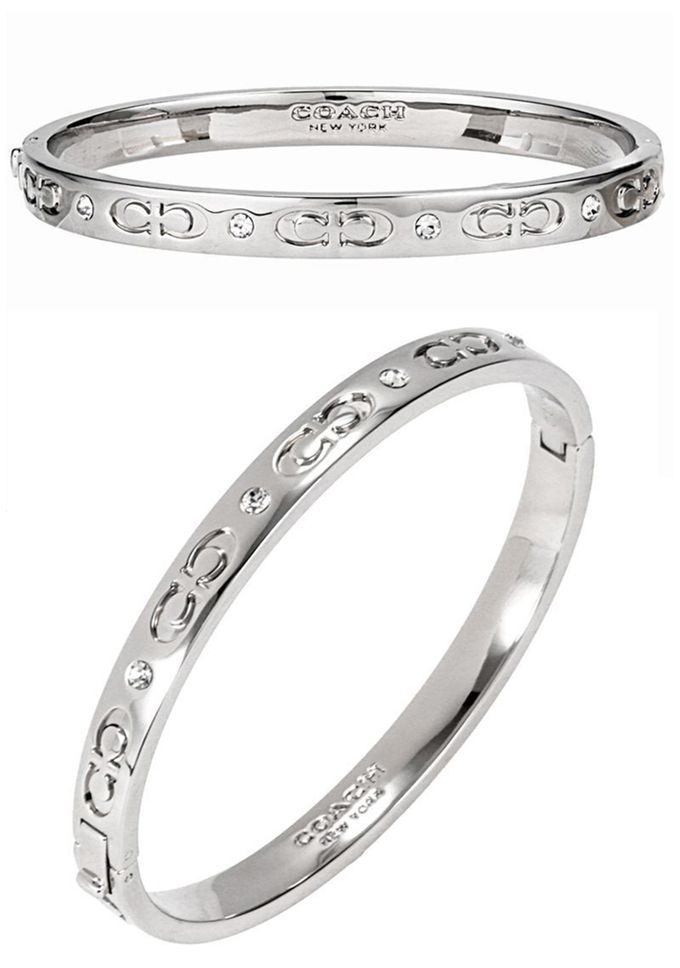 COACH - C-LOGO手環-銀