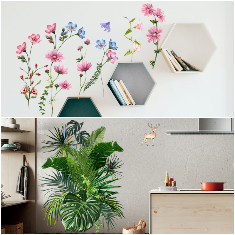 居家裝飾壁貼-角落植物