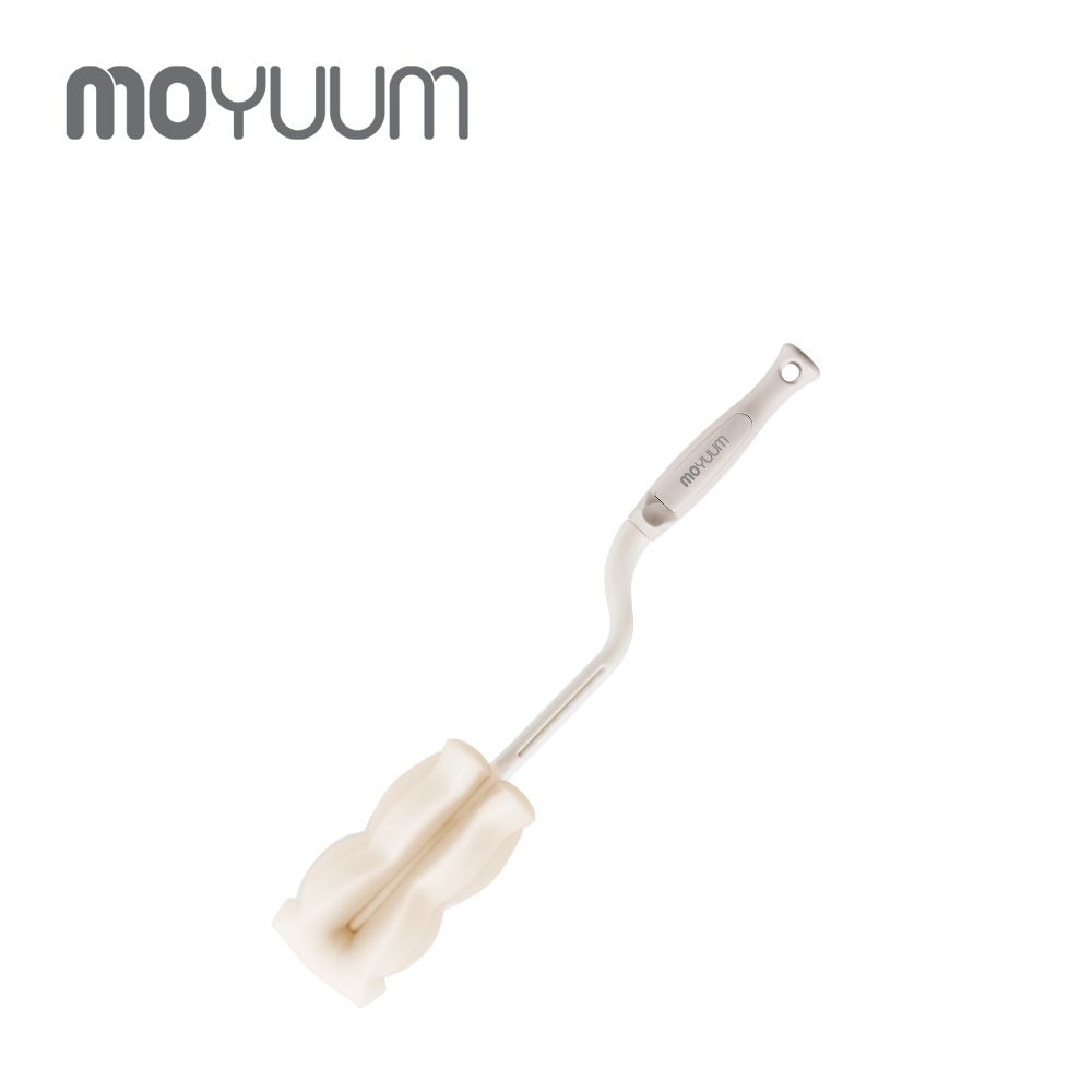 360度旋轉奶瓶海綿刷-白色