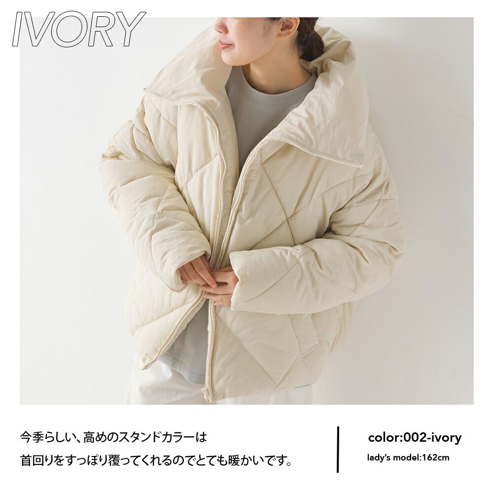 日本 OMNES - 超大翻領俐落溫暖羽絨外套-黑