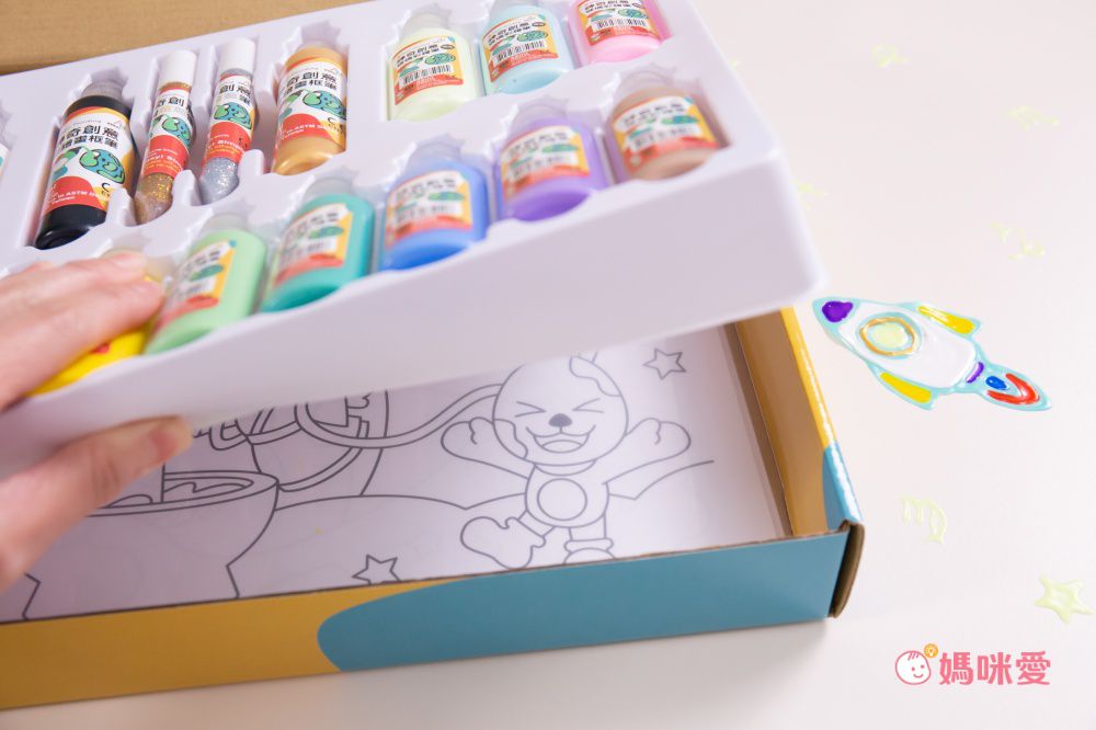 nunukids - 玩色系列- MIT無毒創意玻璃彩繪貼 - 18 大全套-盒裝