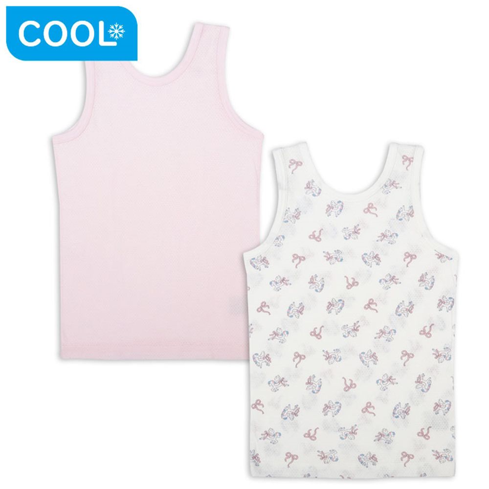 網眼坦克背心2件組-前後皆可穿 天馬-紫色