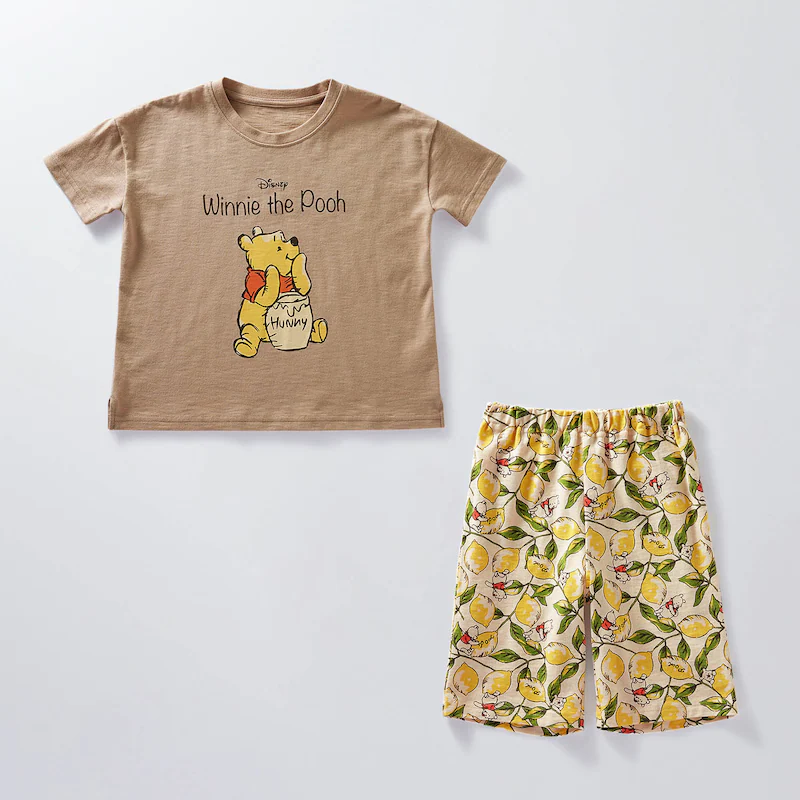 日本千趣會 - 迪士尼 純棉涼爽短袖家居服/睡衣-米奇泡泡-深藍x灰