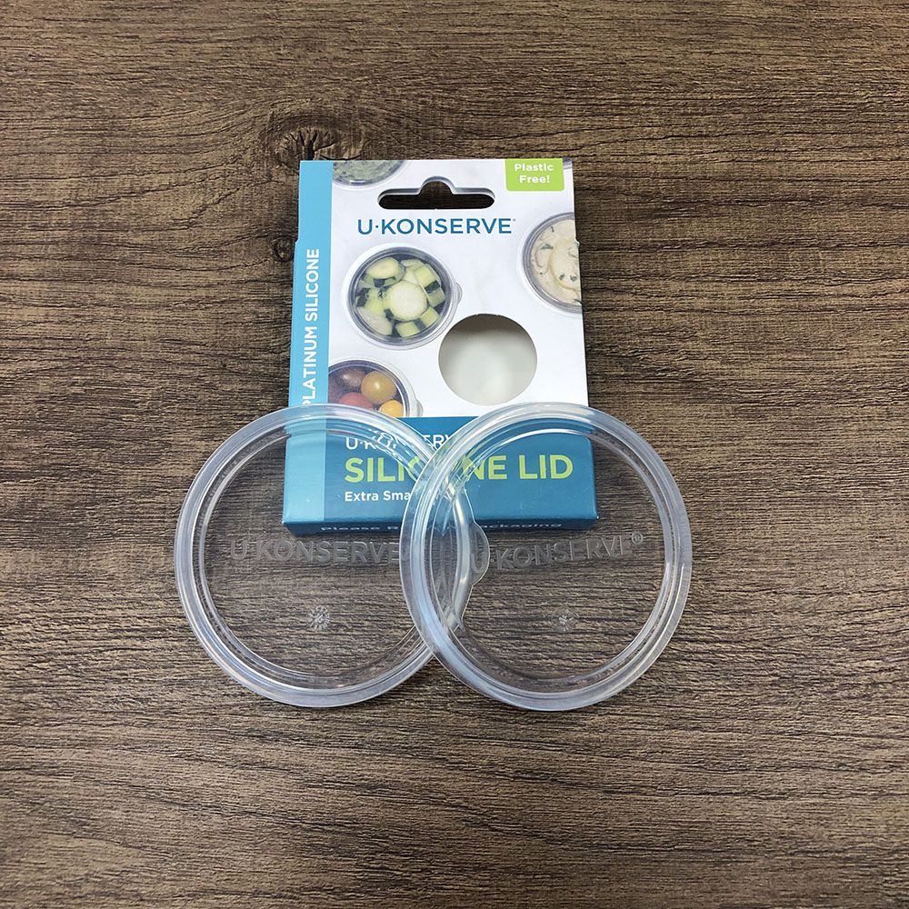 圓形防漏鉑金級矽膠保鮮盒蓋 90ml-透明兩入組
