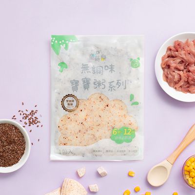 童蒔樂 - 嬰幼兒副食品（無調味寶寶粥）｜亞麻籽芋頭豬豬粥（單包裝）-150g/包