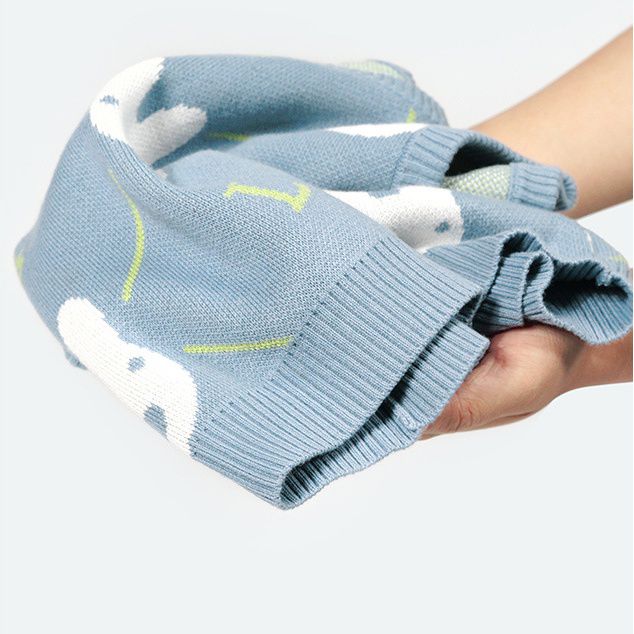 Minizone - 純棉針織保暖背心-卡通人物卡斯波-綠色