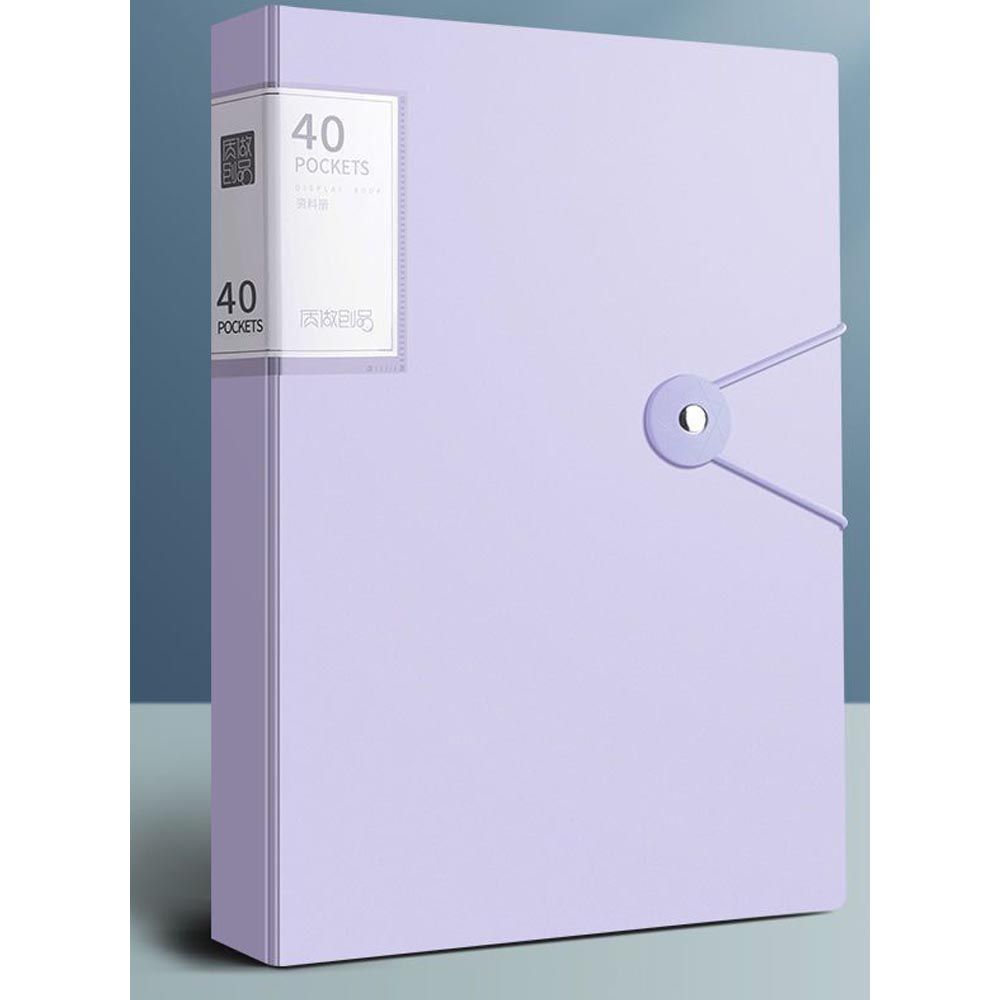 A4文件/考卷/獎狀收納資料夾-釦環顏色隨機-紫色-30.5x20.5cm