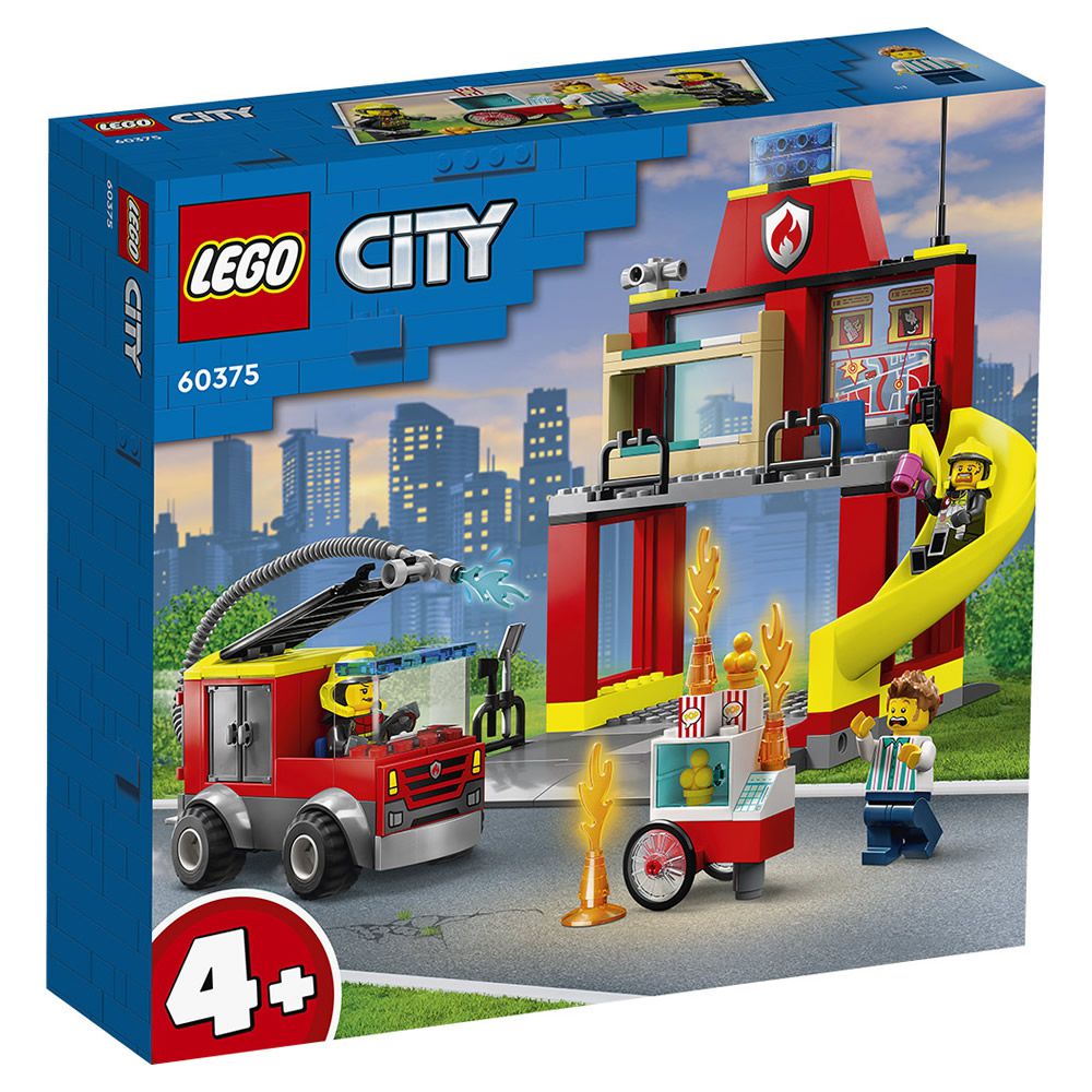 樂高積木 LEGO《 LT60375 》City 城市系列 - 消防局和消防車