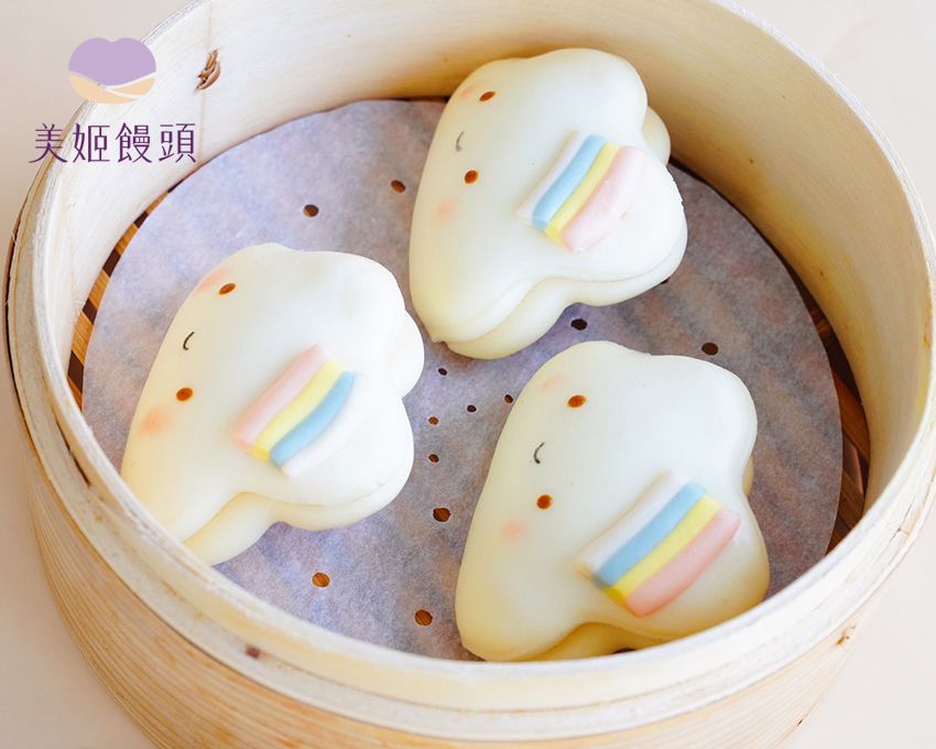 美姬饅頭 - 好心情雲朵鮮乳造型刈包-6入-50g/顆
