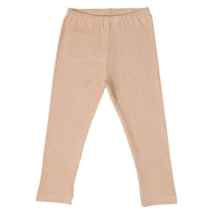 akachan honpo - 10分內搭褲-羅紋-淺卡其色