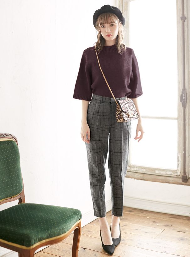 日本 GRL - 百搭立領針織短袖上衣-天藍 (F)