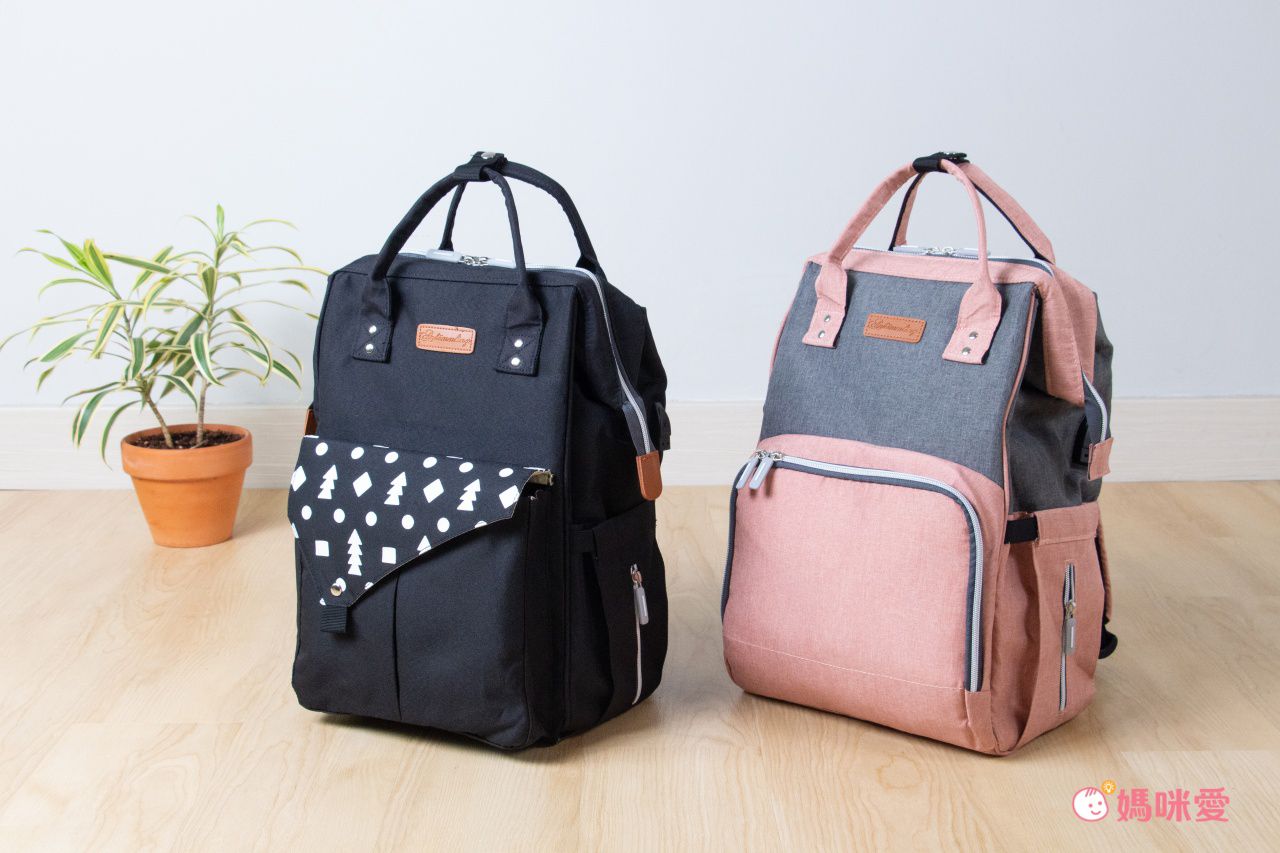 多功能防水後背包/媽媽包-迷彩款-灰色 (40x33x20cm)