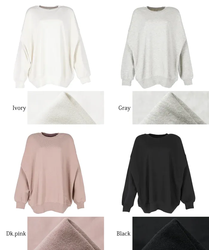 日本 COCA - 舒適內磨毛萬能大學T-素色-淺灰