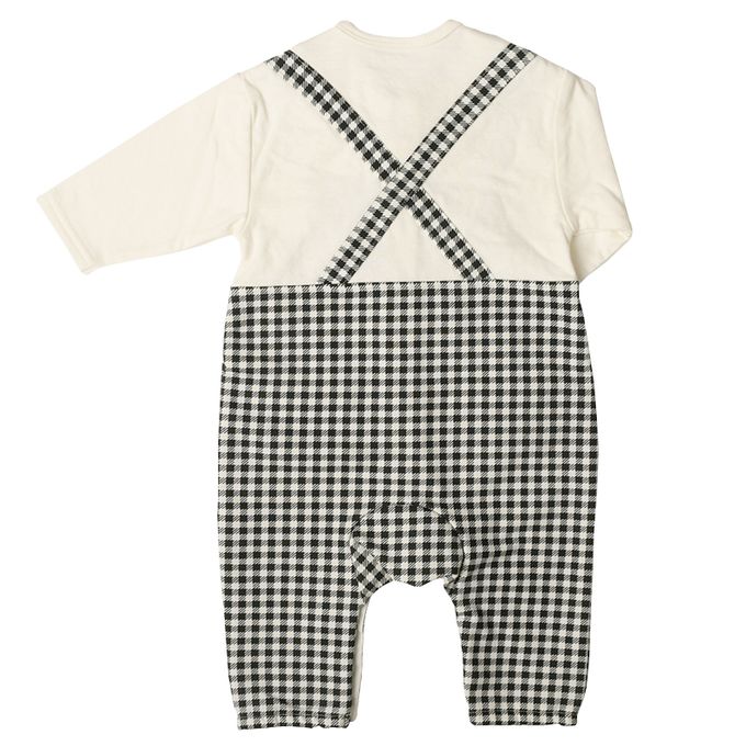 akachan honpo - 長袖假兩件兔裝-黑色