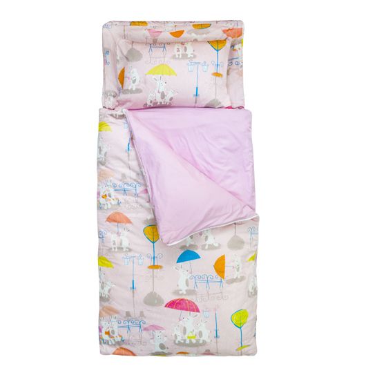 Fotex 芙特斯 - 兒童防蟎睡袋-兔兔嘉年華(粉紅)