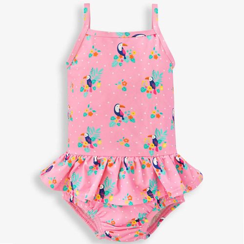 英國 JoJo Maman BeBe - 嬰幼兒/兒童連身泳裝-粉紅舞姿