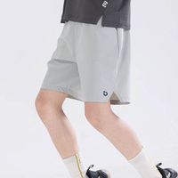 babybody - 輕薄透氣吸濕速乾短褲-後口袋-淺灰
