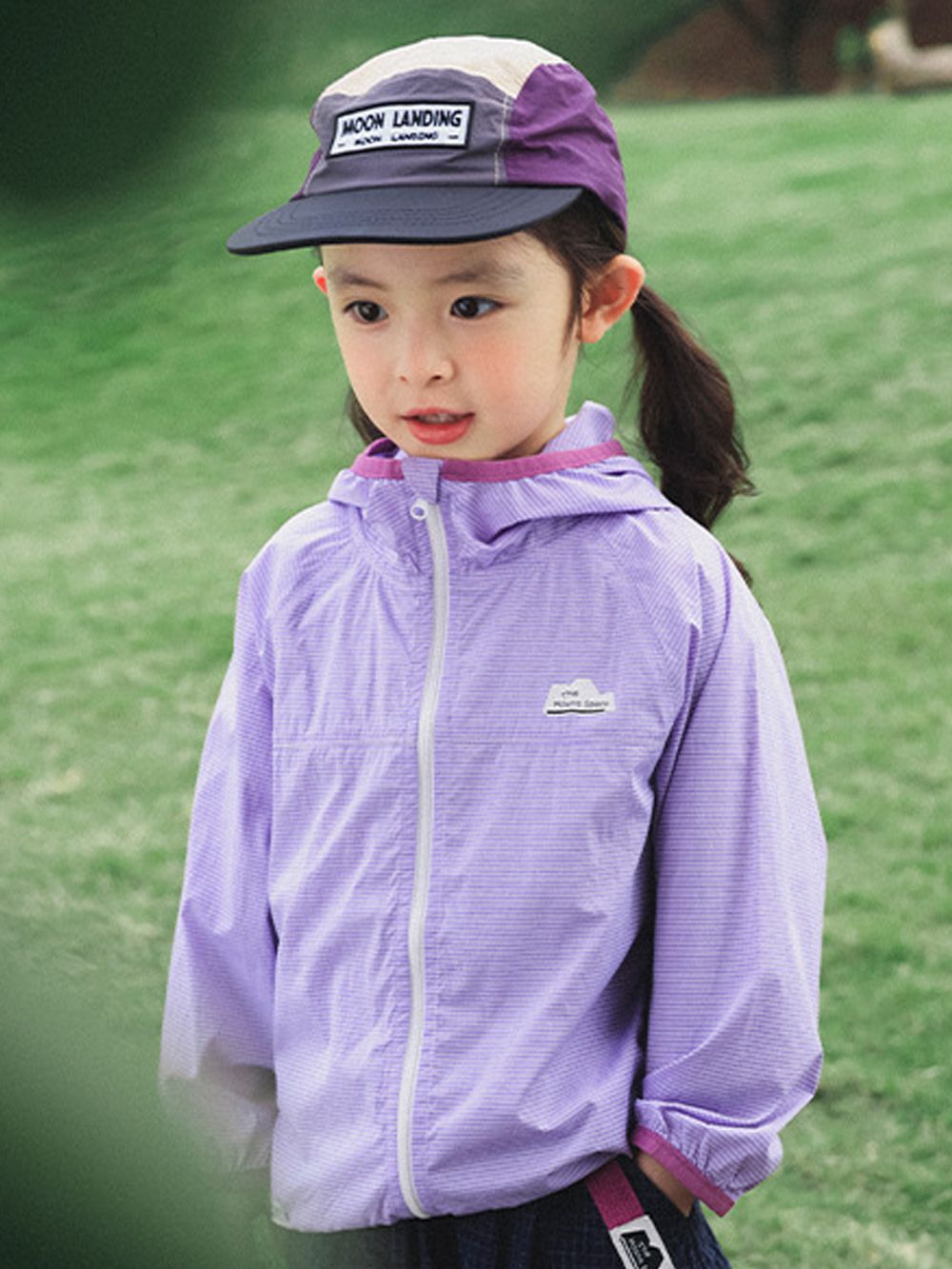 防潑水透氣連帽防曬外套-紫色