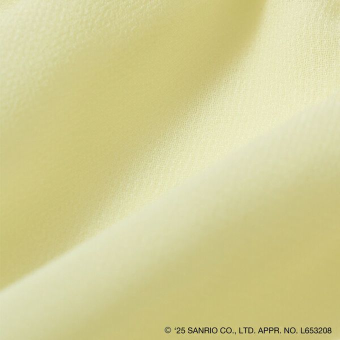 日本 Lycee mine - 閃亮印花雪紡泡泡袖上衣-卡通人物大耳狗-水藍