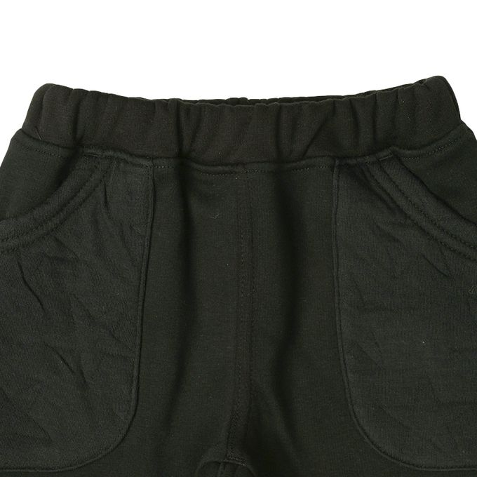 akachan honpo - 內裡刷毛褲-黑色