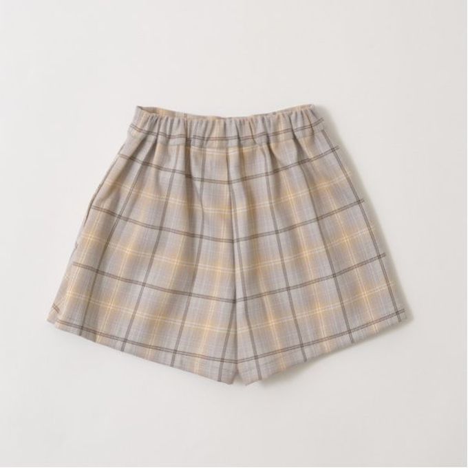 日本 Lycee mine - 學院風俏麗格紋褲裙-蘇格蘭格紋-藍