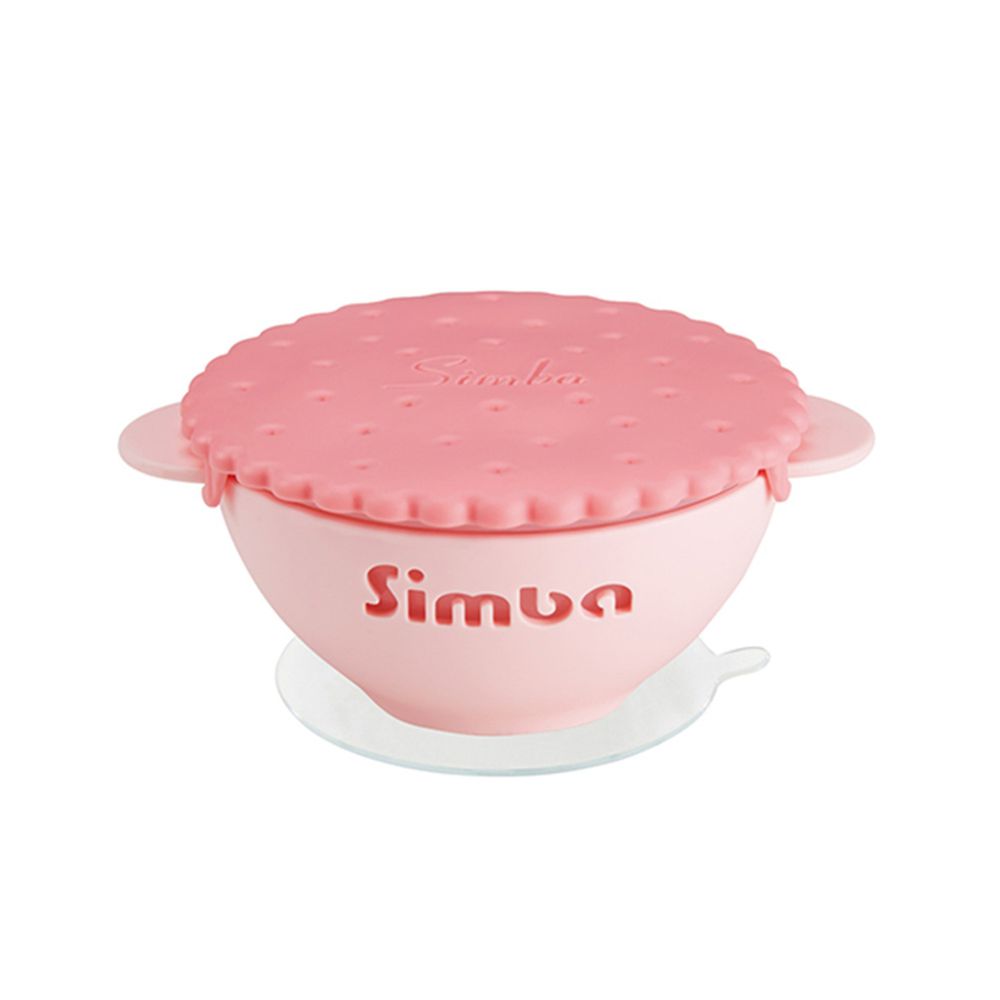 Simba 小獅王辛巴 - 美味曲奇吸盤碗-法式莓果(粉色)