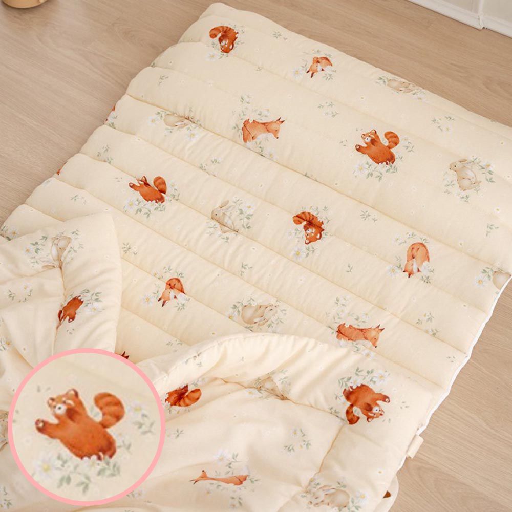 韓國 Formongde - 4cm厚墊莫代爾雙面用涼感睡袋/寢具-田園小動物